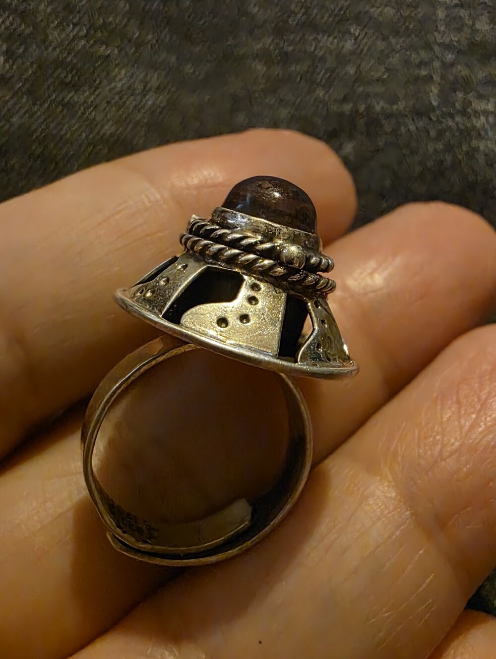 Mid Century Taxco Sterling Silver Poison Pill Box Locket Snuff Stash Ring